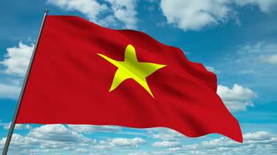 Lá cờ Việt Nam trên bầu trời
