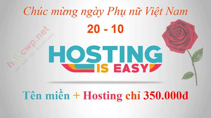 HocWP khuyến mãi tên miền và hosting 20/10