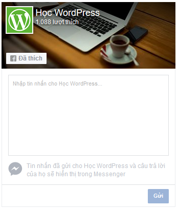 Chèn Facebook Messenger vào web