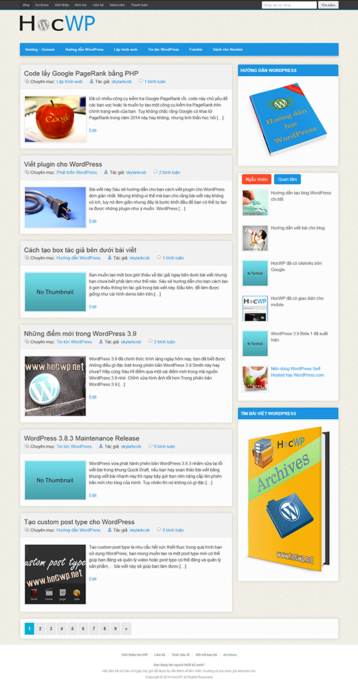 Giao diện WordPress phiên bản 3.0