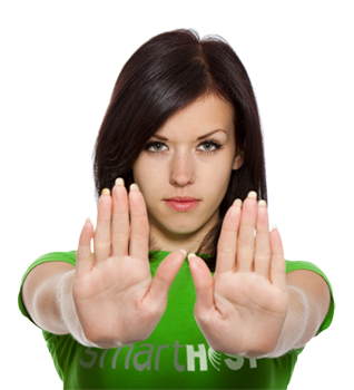 Smart Host girl hand