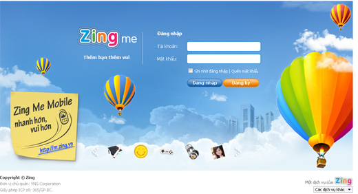 Mạng xã hội Zing Me