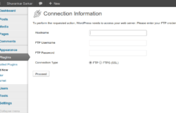 Thông tin kết nối FTP cho WordPress