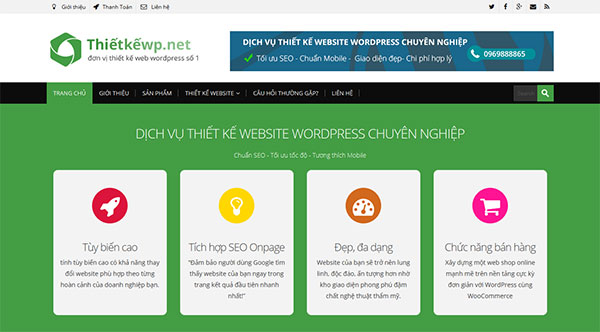 Thiết kế WordPress bởi Ninh Đôn