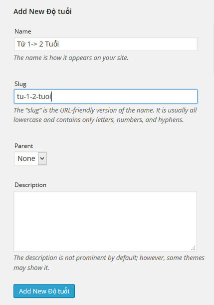 Thêm giá trị cho thuộc tính sản phẩm