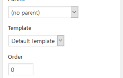 WordPress page template