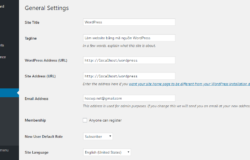 Thiết lập chung cho WordPress