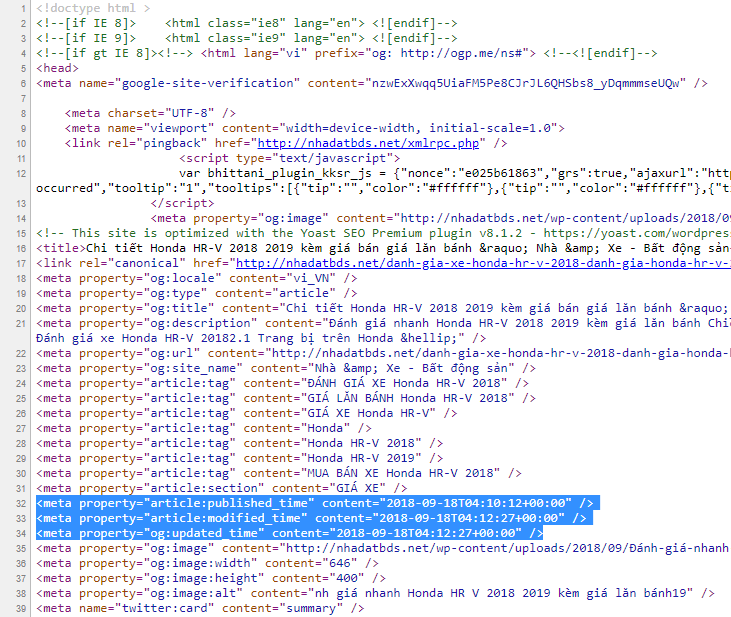 Plugin cập nhật modified time và updated time