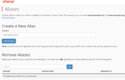 Thêm domain aliases trên hosting cPanel